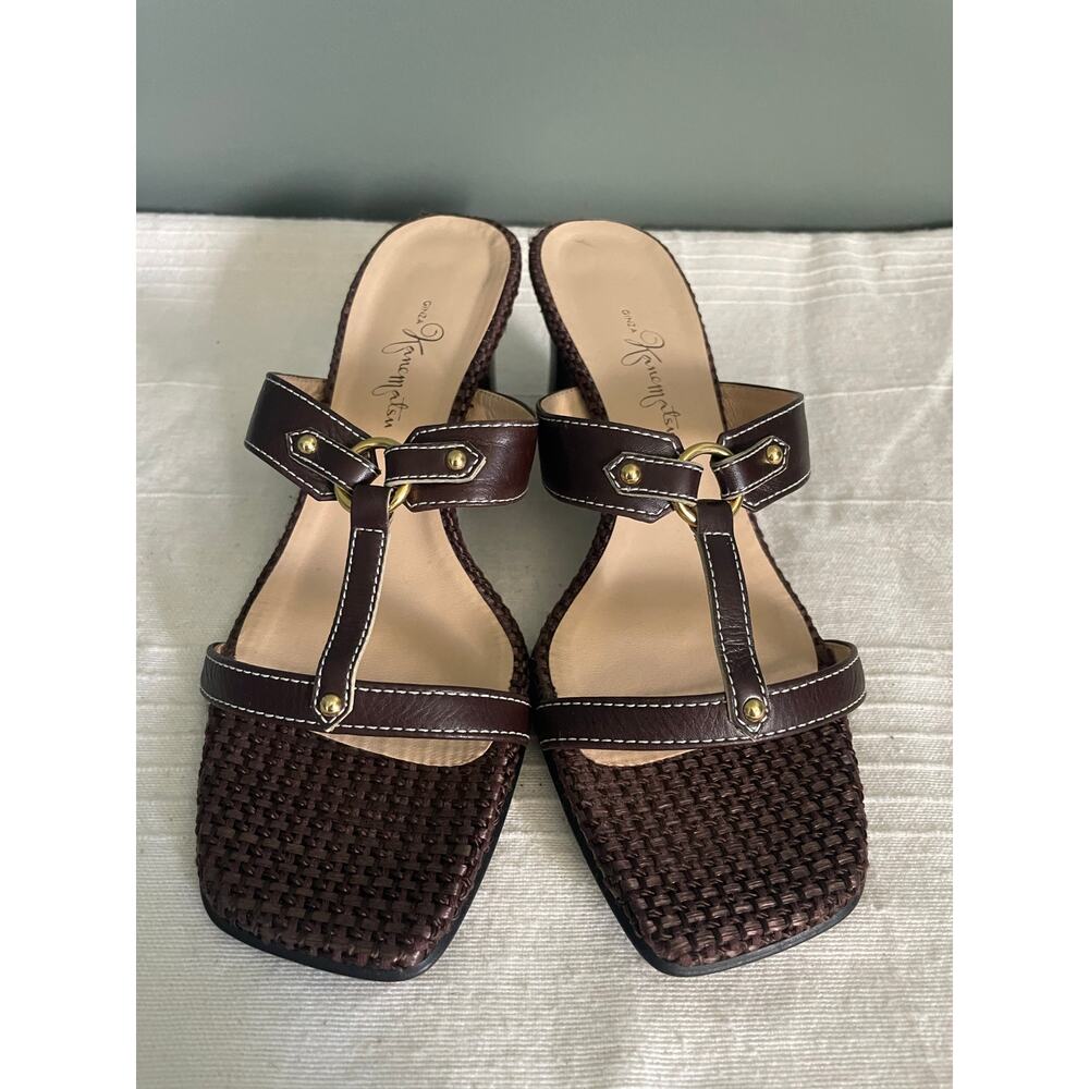 NWOT Ginza Kanematsu Brown Heel. Size (L) 24D/US 4. Great condition.